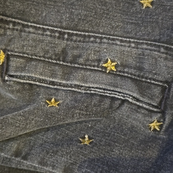 Victoria's Secret RARE Charcoal Black/Golden Star Jean Jacket - Picture 6 of 10